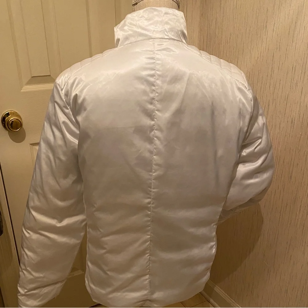 MAKE AN OFFER! Lilly Pulitzer Reverses/Puffer Jacket,Navy Print/White,Size 14 - Picture 10 of 14